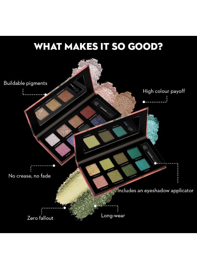 SUGAR Cosmetics Blend The Rules Matte Eyeshadow Palette Powder- 08 Reflection (Galactic Glitter) - Long Lasting, Smudge Proof, Vegan & Cruelty-Free, Multicolour - Image 3